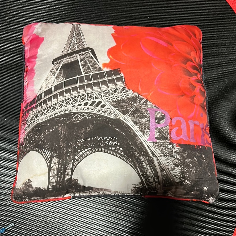 Y2K vintage Paris Eiffel Tower throw pillow